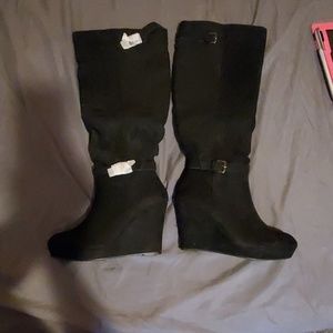 Knee High Wedge Boots